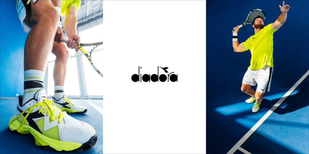創業75年のプレミアムスポーツブランド『diadora/ディアドラ』が3年ぶりに日本再上陸。nobitelが運営する「tennis365.net」にてテニスカテゴリーの独占販売が決定！