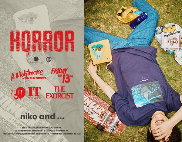 「niko and …」がワーナー・ブラザースのホラー映画とコラボレーション “暑い夏に肝を冷やす” 限定アイテムを2024年6月28日（金）に発売