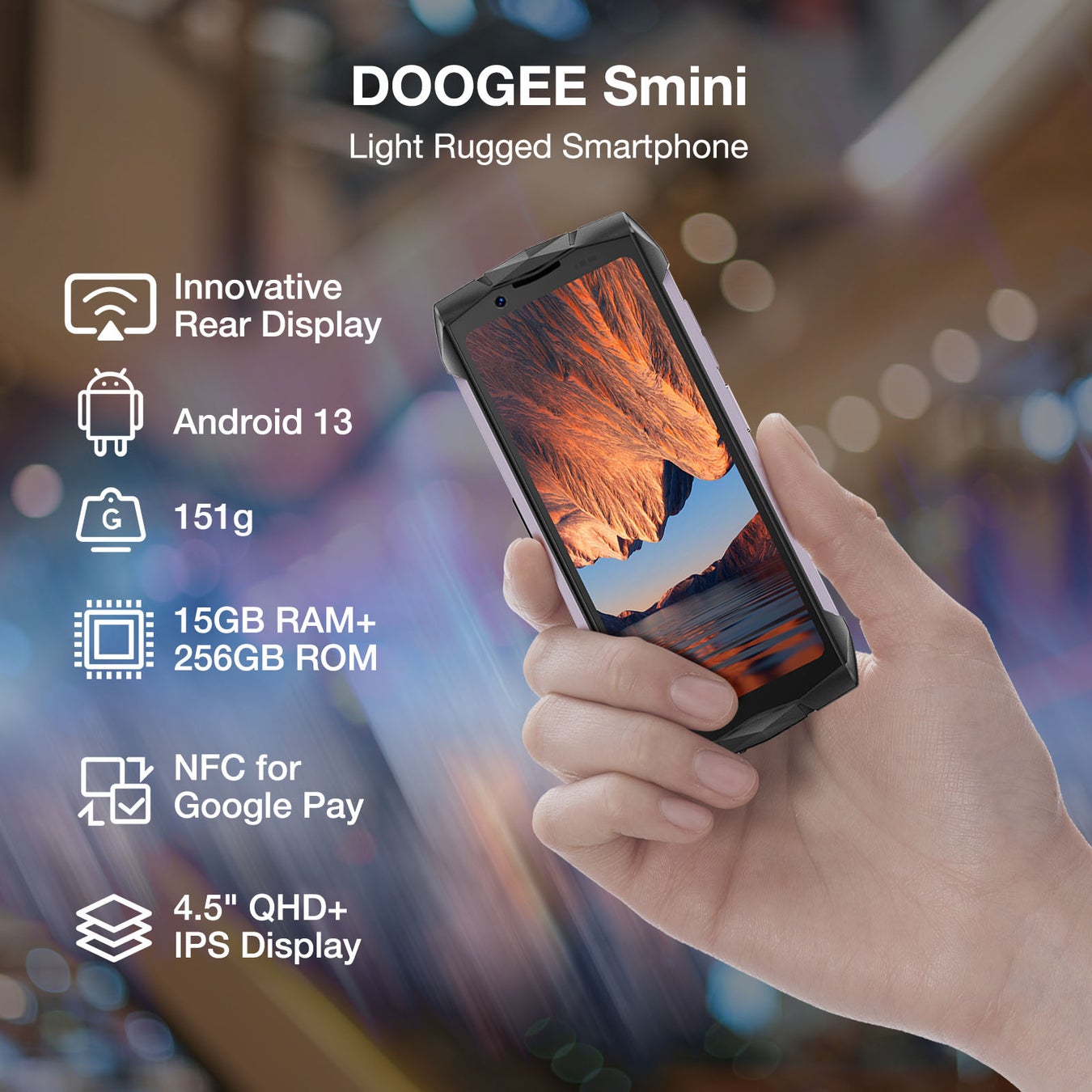 圧倒的な堅牢性とコンパクトデザインを実現：DOOGEE Smini新登場！