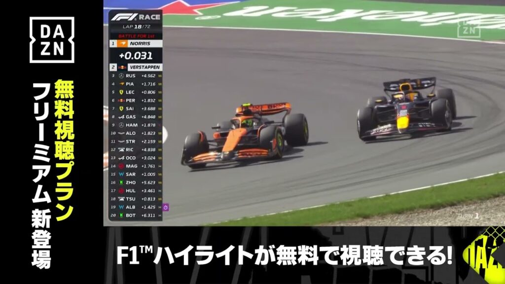 【F1™ピックアップシーン】18周目で鮮やかに捉えた！ノリスがフェルスタッペンから首位奪還に成功｜F1™2024第15戦 ハイネケン・オランダGP｜決勝