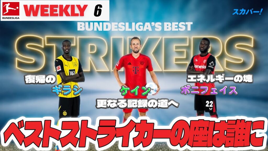 【ベストストライカーの座は誰に⁉️】Bundesliga weekly #6