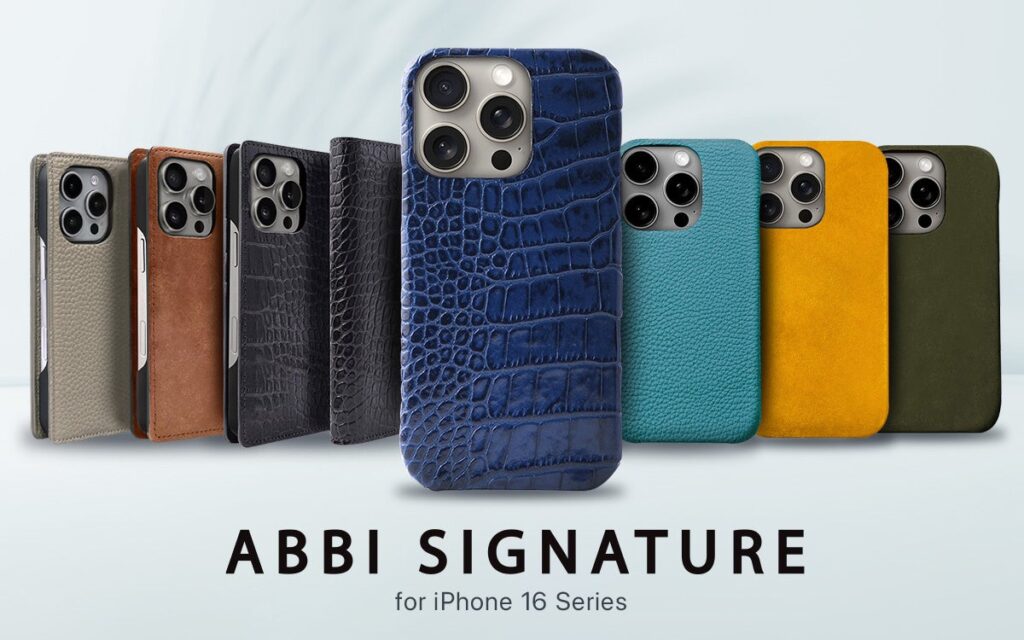 ABBI SIGNATURE、純日本製ハンドメイド＆有名タンナーのレザーを使用したiPhone 16向けケース発売