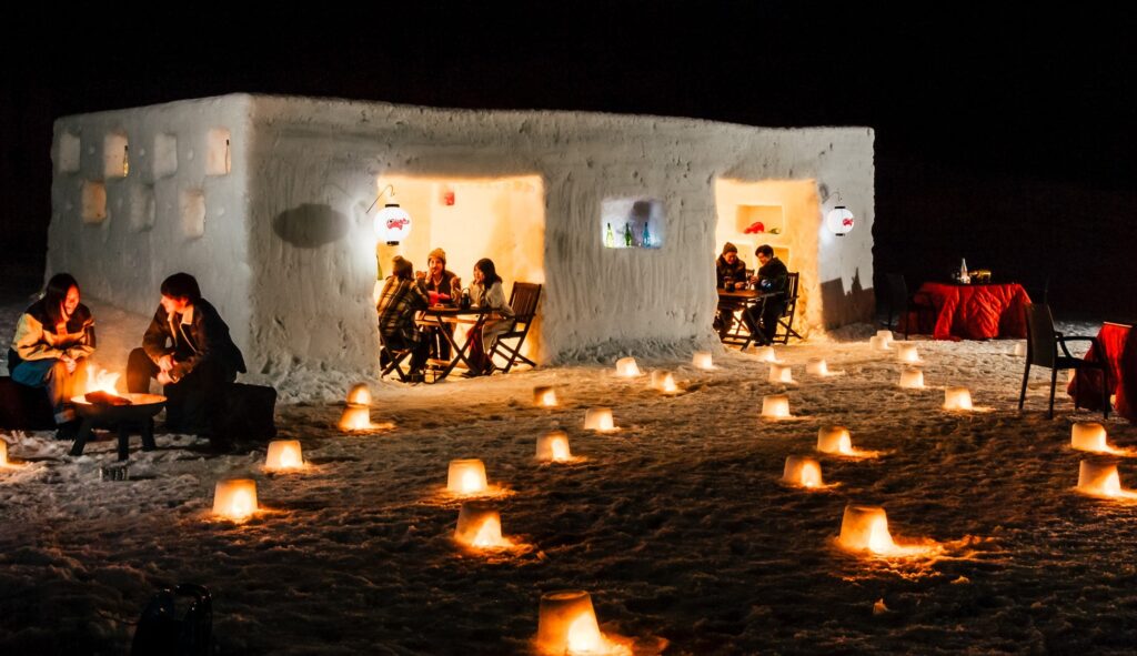 【星野リゾート　磐梯山温泉ホテル】雪に囲まれた酒場で会津の地酒を味わう「雪ん中酒場」が登場｜期間：2025年1月30日～2月28日