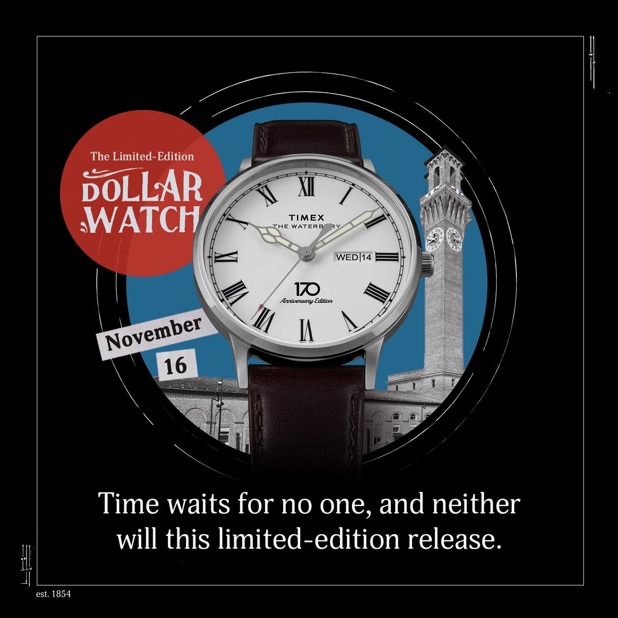 170周年の時計ブランド＜TIMEX/タイメックス＞が、170円の
