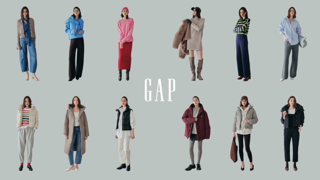 Gap、着心地の良さや汎用性、バリエーションが魅力のCashSoftセーターとパファーアウターに注目したホリデーコーデを提案