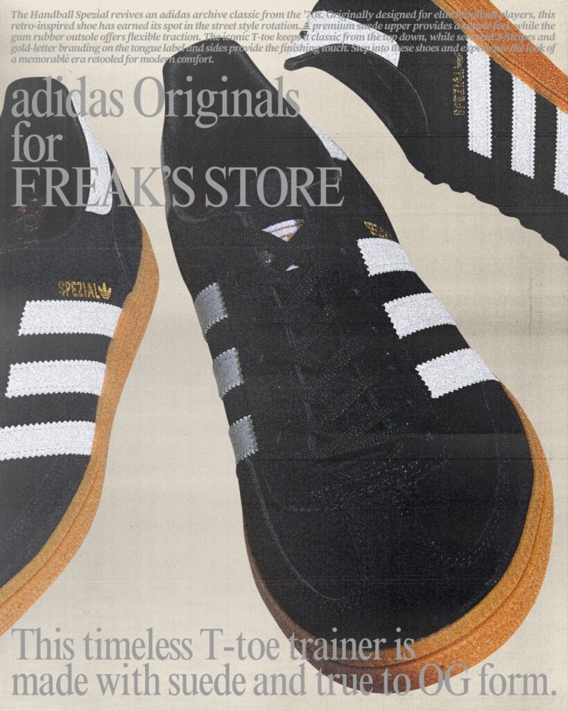 adidas OriginalsとFREAK'S STOREによる、人気別注アイテムの新作が登場。「Handball Spezial」をアレンジした1足をリリース。