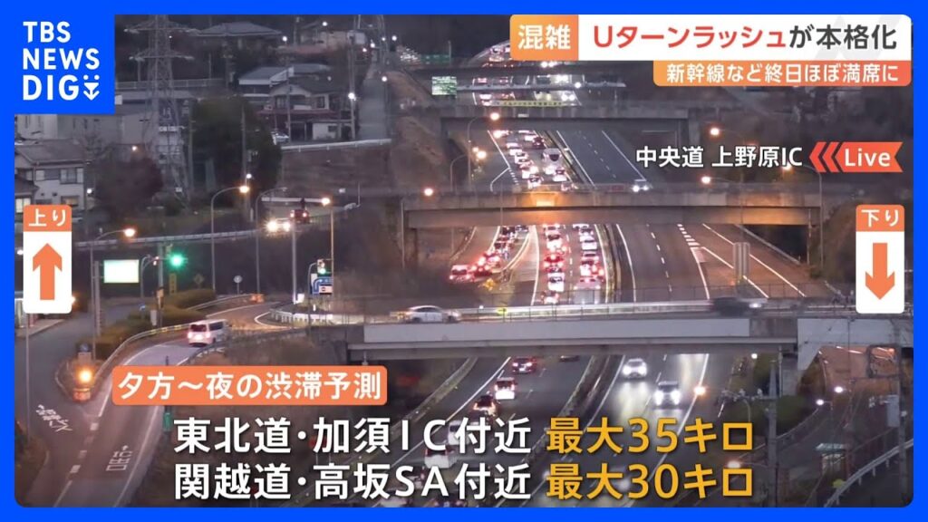 Uターンラッシュ本格化　関東各地の交通機関で混雑｜TBS NEWS DIG