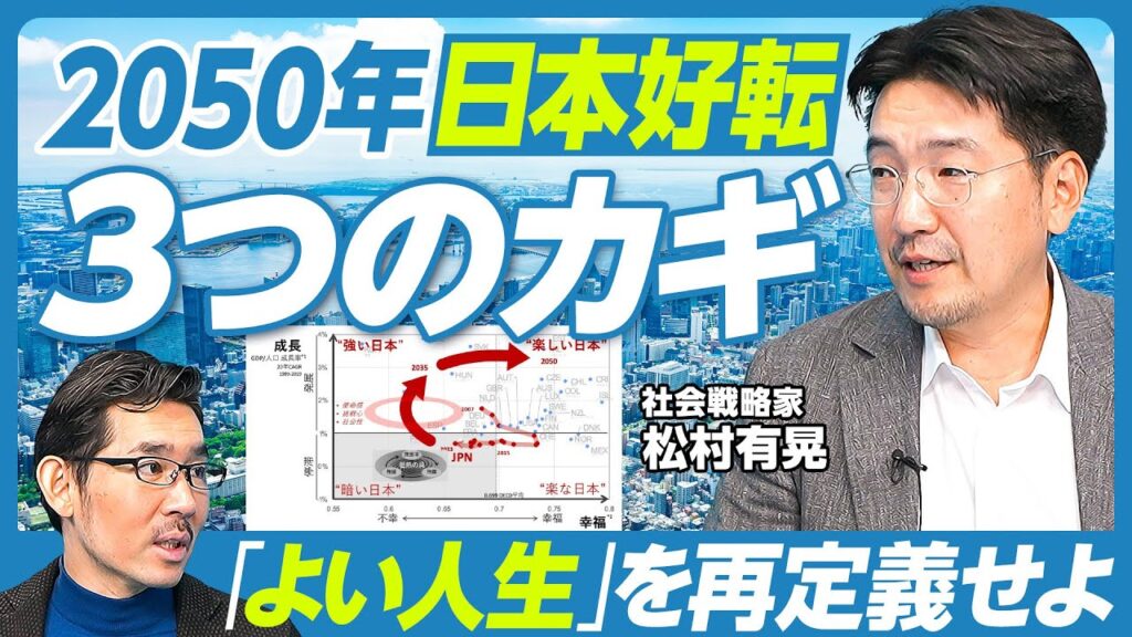 【2050年 日本好転の３つのカギ】働く力はなぜ減退しているか／高まるパラサイトマインド／社員の熱意を高める方法／学力は世界一、人生の意味は世界最下位／学歴と年収の相関は強い／人生の意味を取り戻す方法