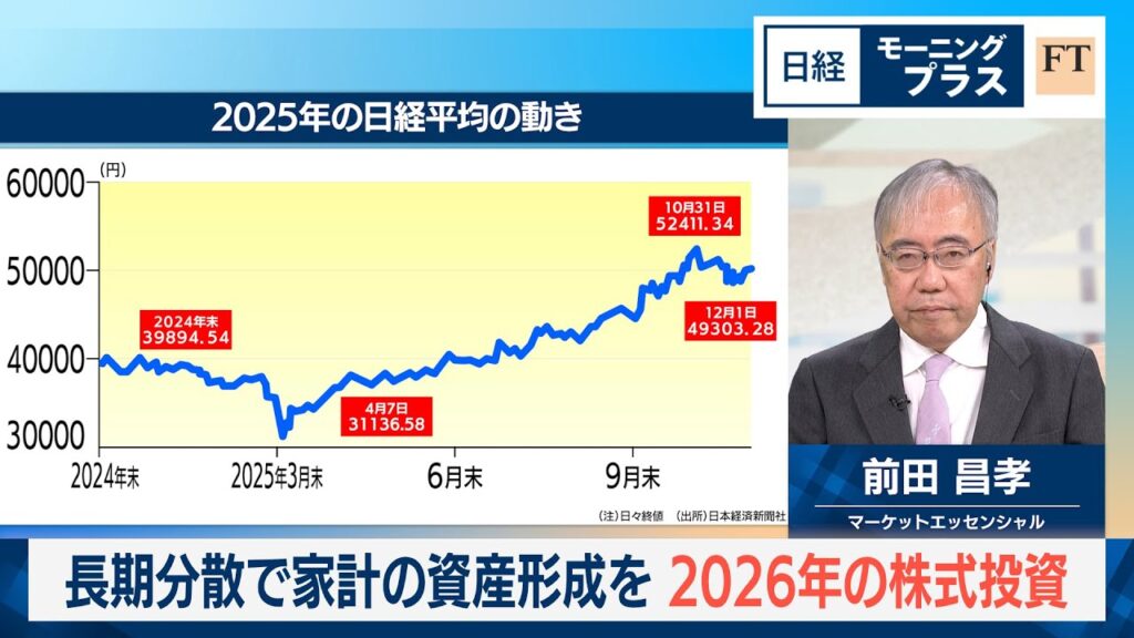 長期分散で家計の資産形成を　2026年の株式投資【日経モープラFT】