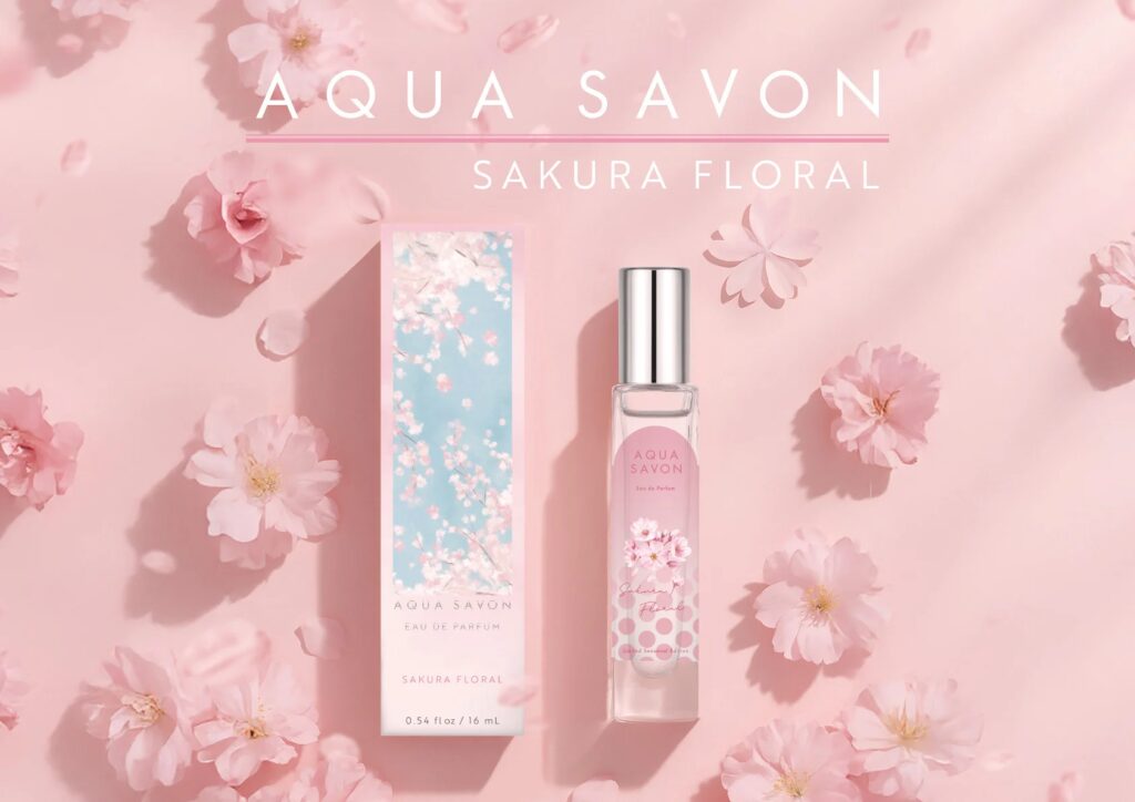 春限定の人気フレグラン『アクア シャボン サクラフローラルの香り』に香りを長く楽しめるオードパルファムが新登場！人気のオードトワレを含む全6アイテムで展開！