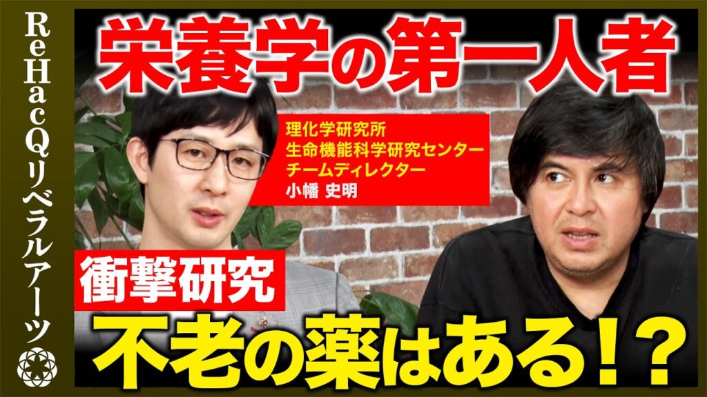 【高橋弘樹vs老化】衝撃研究！寿命を伸ばす栄養素？健康的な食事量とは【ReHacQvs小幡史明】