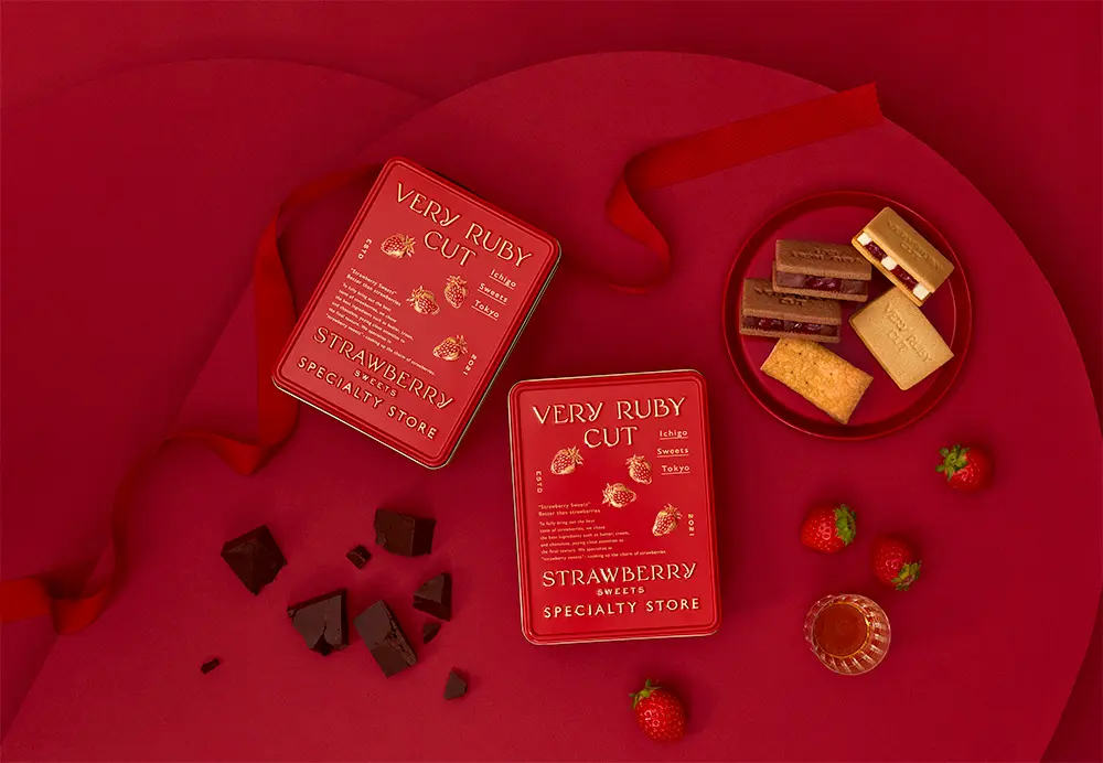 【バレンタインシーズン限定】開ける前から喜ばれる。ときめきが詰まった真っ赤な苺アソート缶が新登場。いちごスイーツ専門店「VERY RUBY CUT」