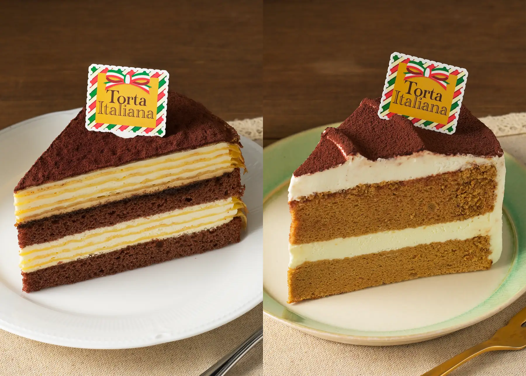 【銀座コージーコーナー】イタリア発祥のスイーツ「ティラミス」の味わいがミルクレープとシフォンケーキ、2種のケーキで登場