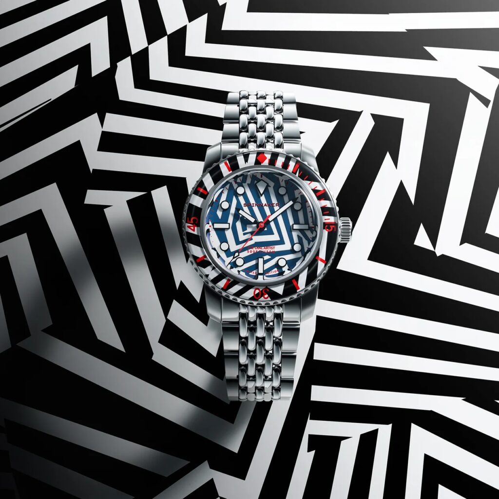 視認性度外視！知る人ぞ知る船舶用迷彩”ラズル・ダズル”をデザインした、「惑わせる時計」。スピニカー『フルース 40 オートマティック ラズル・ダズル リミテッドエディション』、世界500本限定発売。