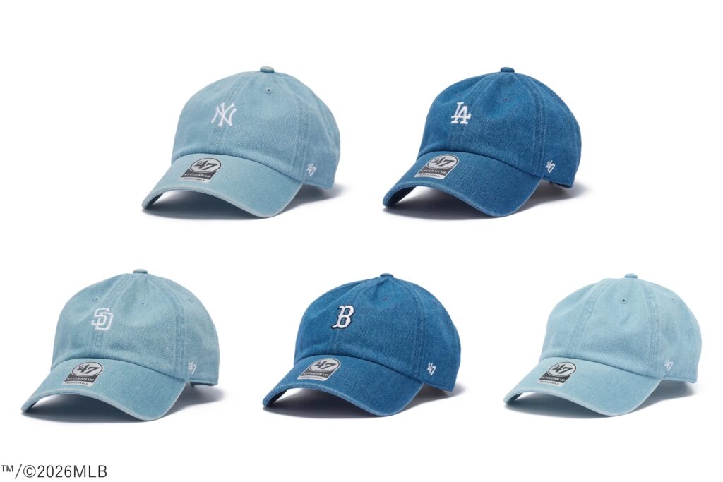 【’47（フォーティーセブン）】定番シルエット「CLEAN UP」から、ソフトデニムを採用した新作キャップを3月より発売