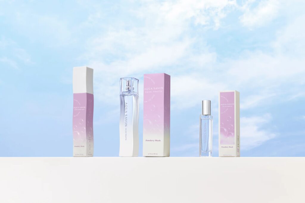 アクア シャボンから約10年ぶりの定番の香り「パウダリームスクの香り」3アイテム新発売