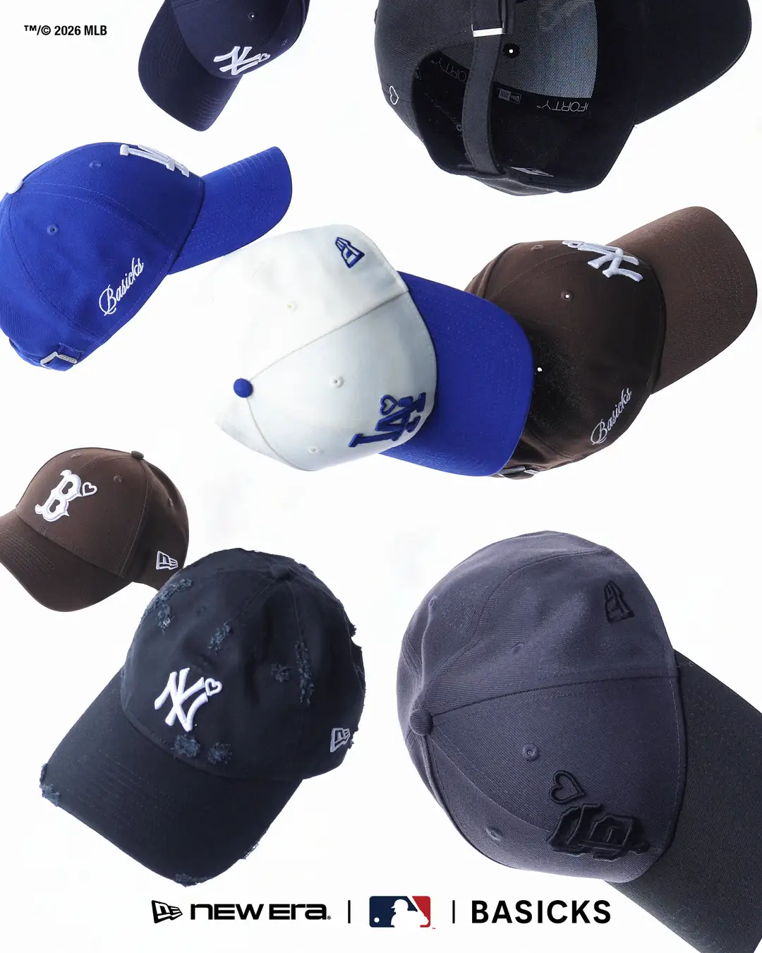 メジャーリーグ 初回限定生産・3枚組 ニューエラ】MLB(TM)にフィーチャーしたBASICKSとのトリプルコラボ