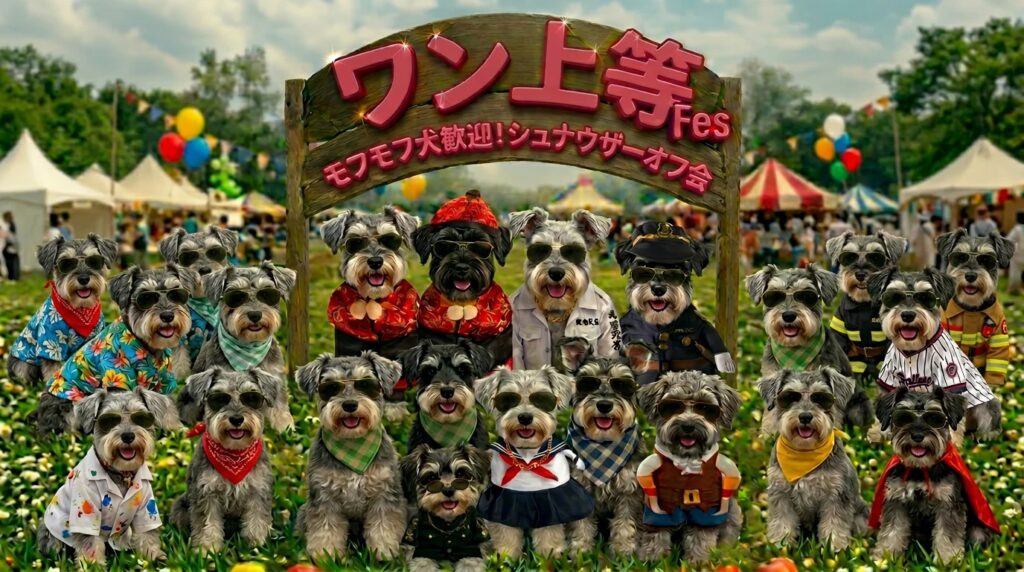 シュナウザーだらけの夢の1日！レースも交流も撮影会も楽しめる“シュナまみれ”イベントをWHATAWONで開催【大阪・岸和田】