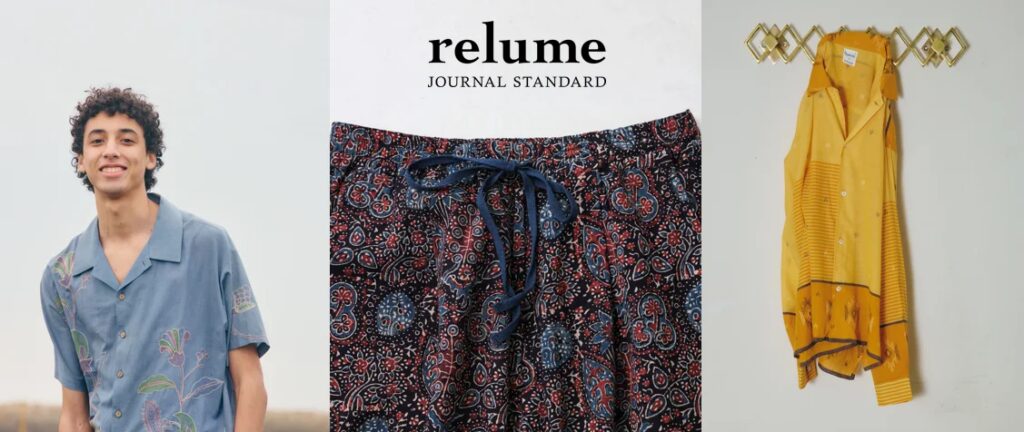 【bunai × JOURNAL STANDARD relume】ブロックプリント、ジャムダニ織り、ハンド刺繍インドの伝統技法が織りなすコレクションを2ヶ月連続で展開