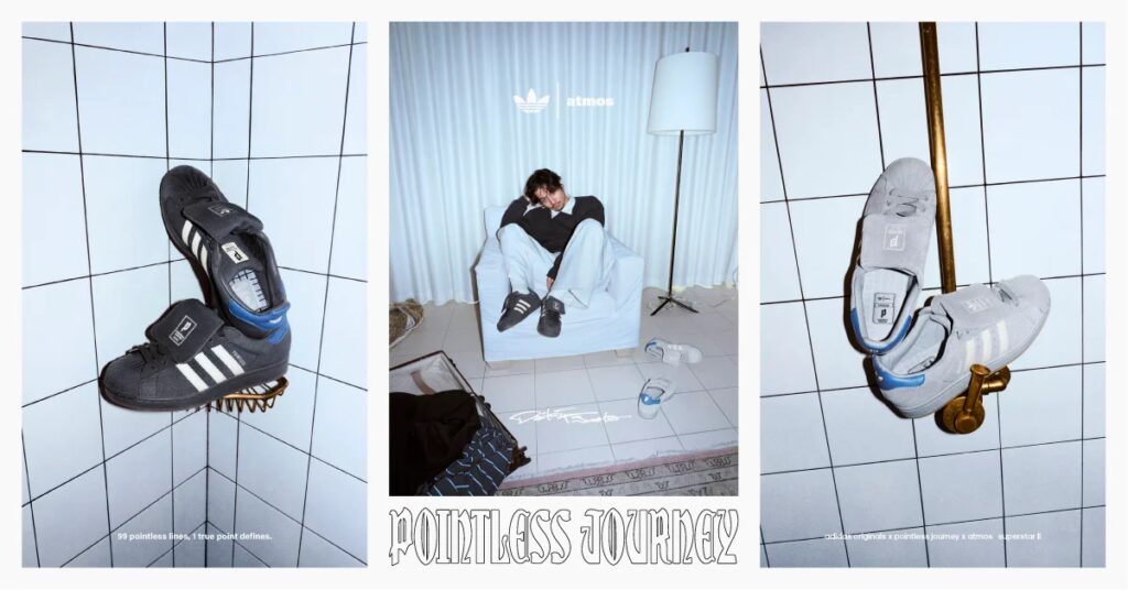 常田大希が主宰するPOINTLESS JOURNEYとadidas Originals × atmos によるトリプルコラボレーション