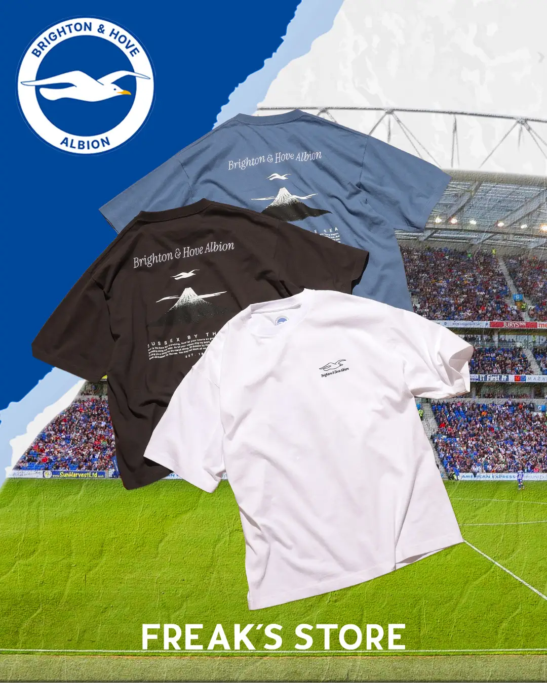 Brighton & Hove Albion　ブライトン三笘サイン付 Brighton & Hove Albion FC」× FREAK'S STORE。三笘 薫選手サイン入り