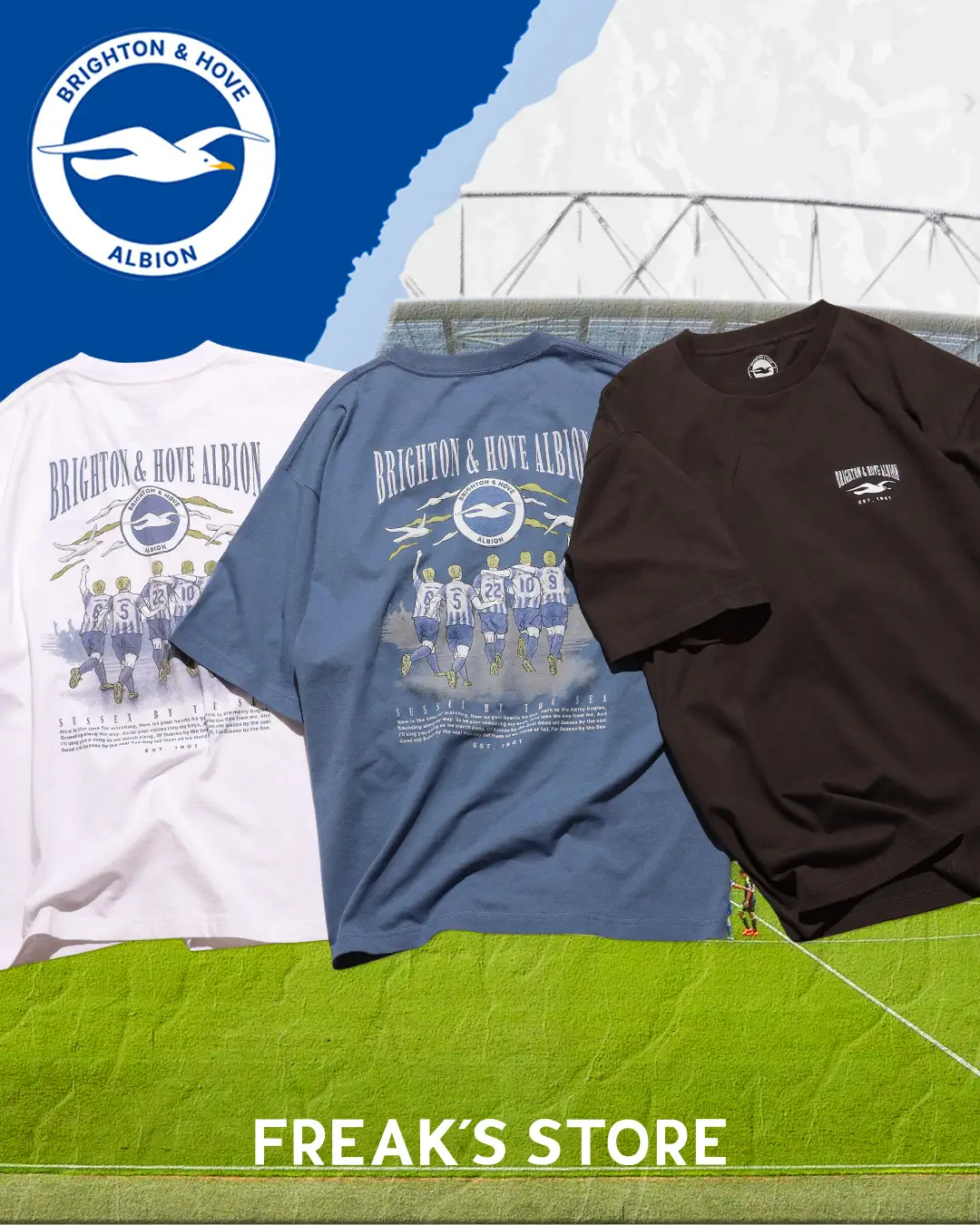 Brighton & Hove Albion FC」× FREAK'S STORE。三笘 薫選手サイン入り