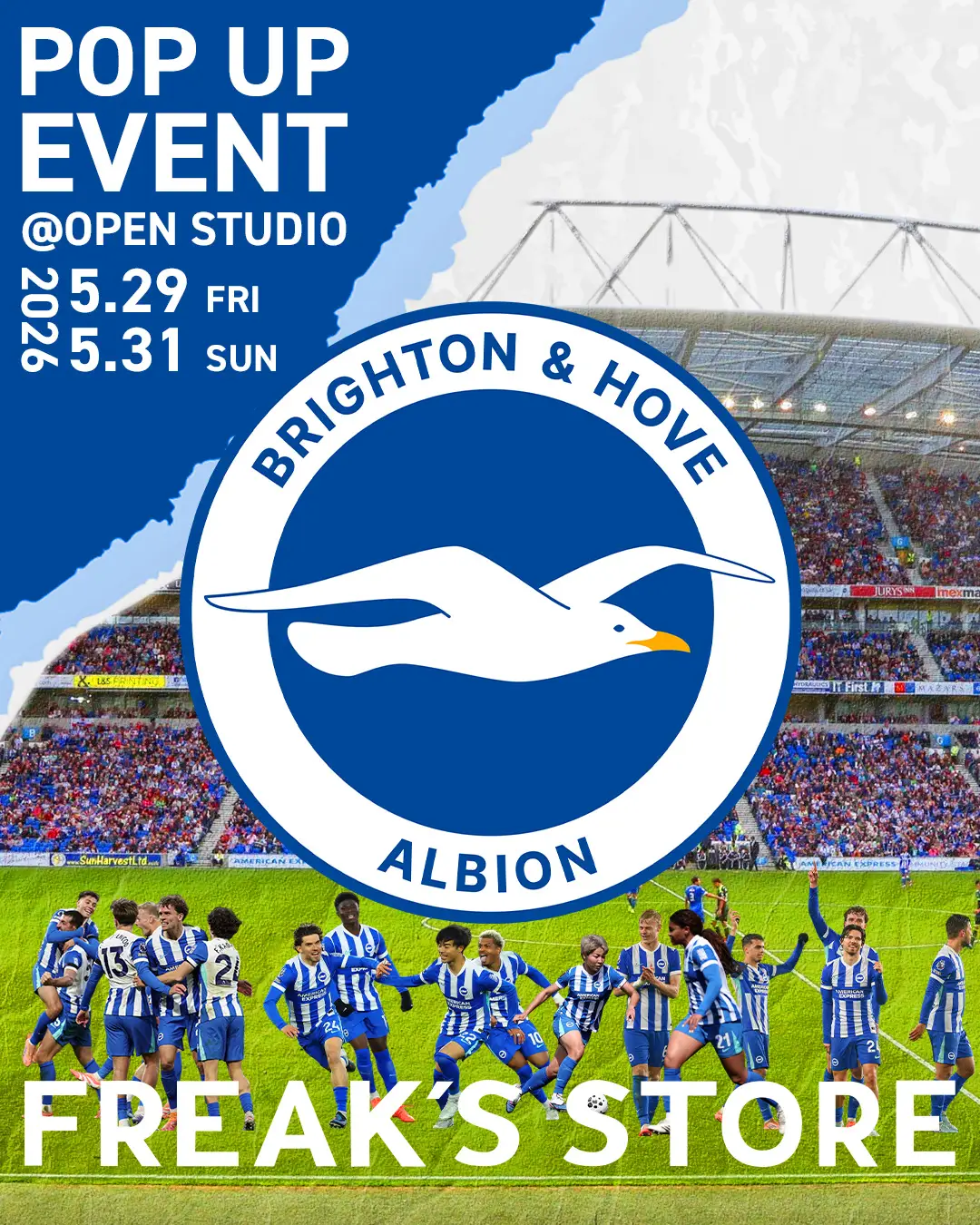 Brighton & Hove Albion FC」× FREAK'S STORE。三笘 薫選手サイン入り