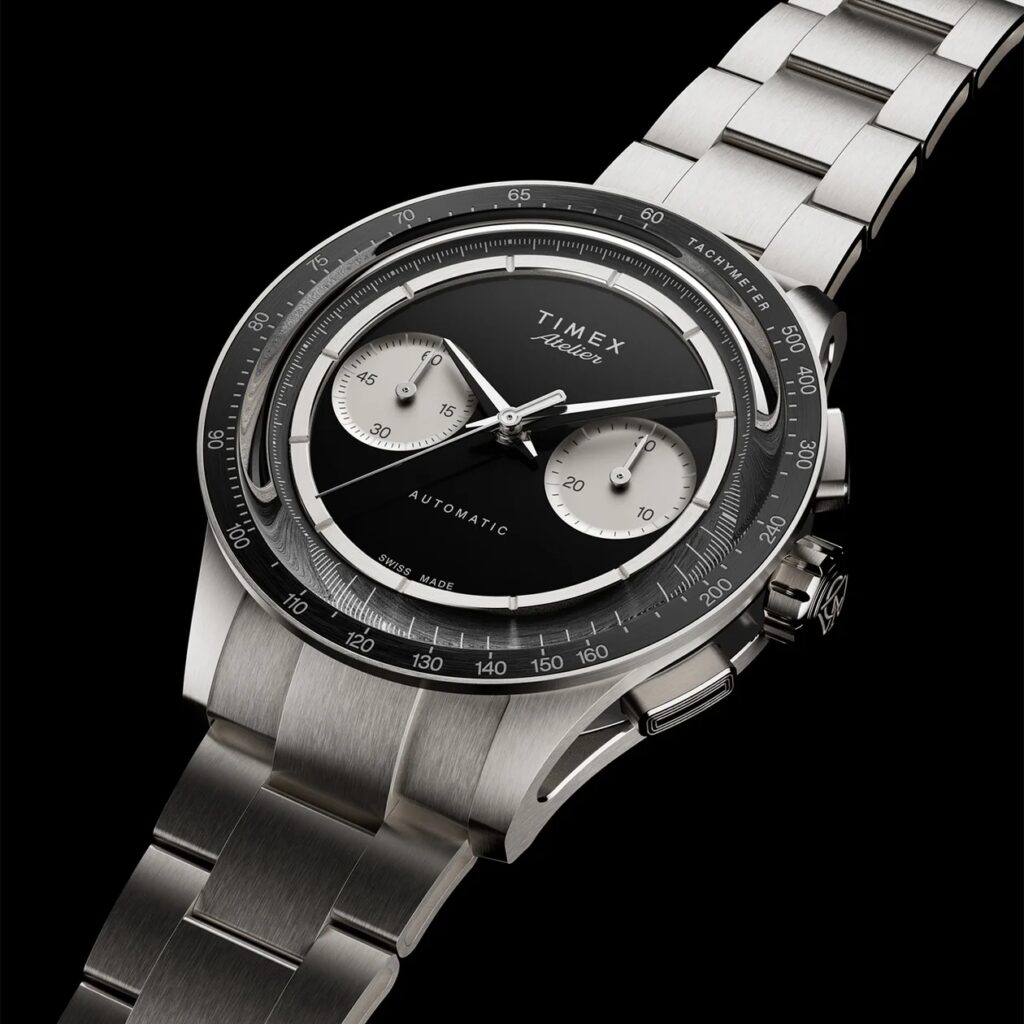 TIMEX史上最高峰のデザイン哲学を体現する「TIMEX ATELIER（タイメックス アトリエ）」から、初のクロノグラフが登場。チタンケースとスイス製ムーブメントを搭載した、ブランドの本気時計。